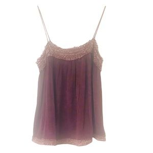 Altar’d State Maroon Flowy Embroidered Tank Top Sz M
